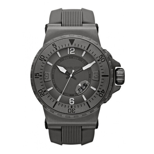 Michael Kors Michael Kors Mens Watch IP Grey Silicon with Date MK7061