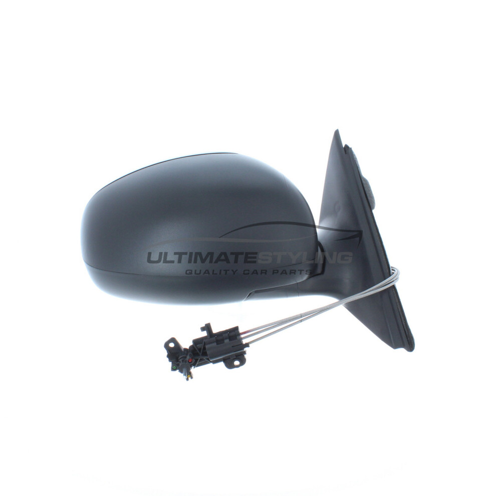 Skoda Fabia Hatchback 5/2007-4/2015 Cable Wing Door Mirror Drivers Side Black 5057795157360