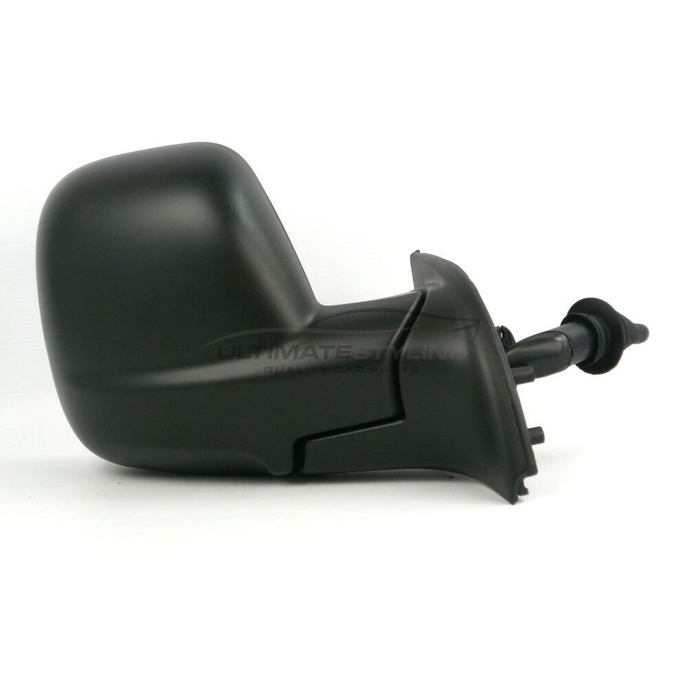 Peugeot Partner Van 3/2012-> Cable Wing Door Mirror Cover Drivers Side O/S Black 5057795147019