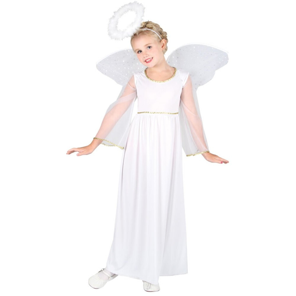 Wicked Costumes (Medium) Kids Nativity Angel Costume | Christmas White