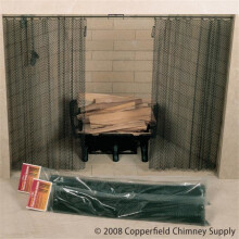 Masewa Metal Net Co.  Ltd  48 Inch  x 22 Inch  Hanging Fireplace Spark Screen  Rod Not Included