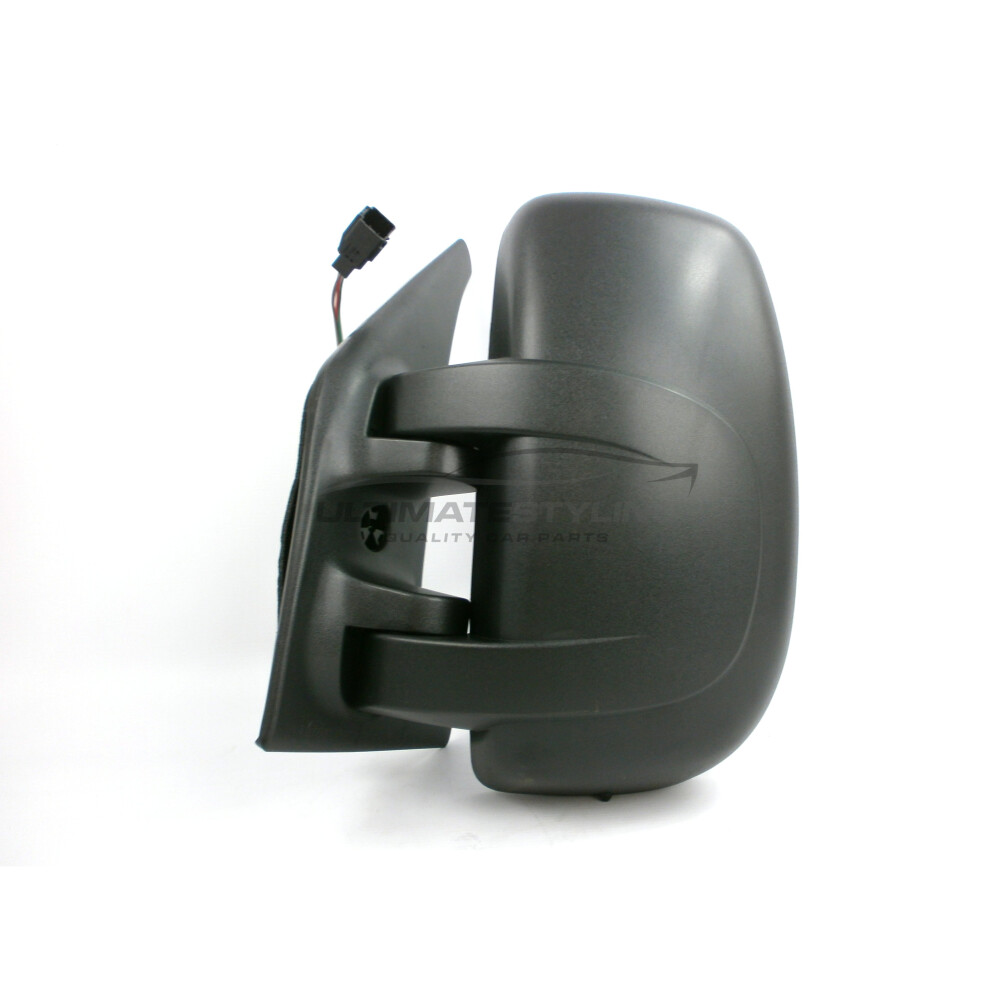 Nissan Interstar Van 2003-2011 Passenger Side (Lh) Electric Power Folding Short Arm Wing Mirror, Heated Glass, Cover - Ult160216 Black 5057795160216