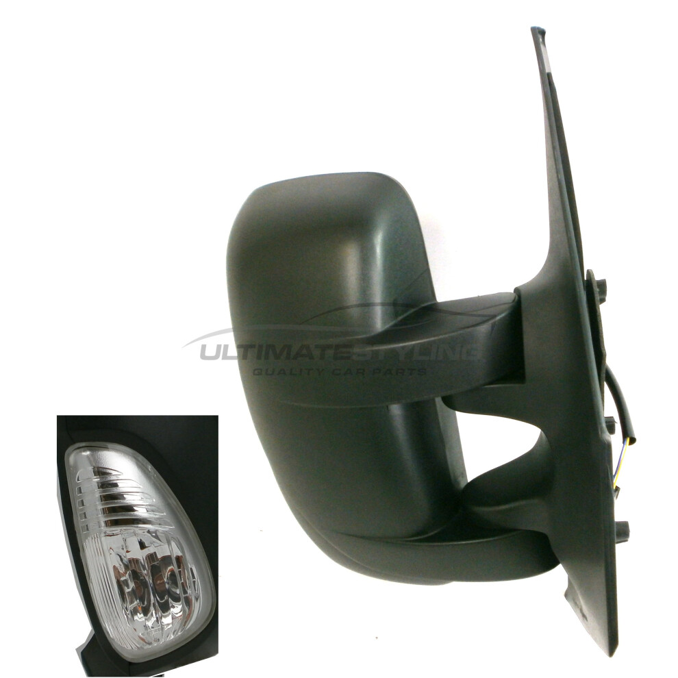 For Nissan Nv400 Van 2011-> Manual Short Arm Wing Door Mirror Drivers Side Black 5057795160469