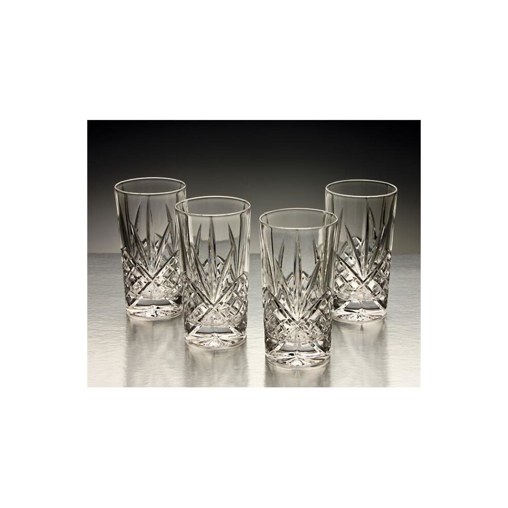 Godinger 25723 Dublin Set of Four Crystal Highball Glasses