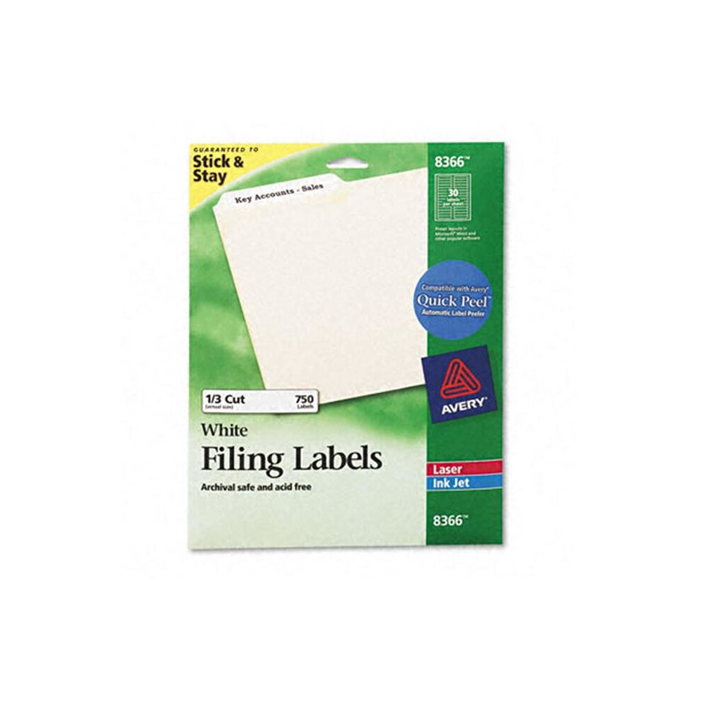 Avery 8366 Permanent Self-Adhesive Laser/Inkjet File Folder Labels- White- 750/Pack-image-OPC-PN8R66-NEW