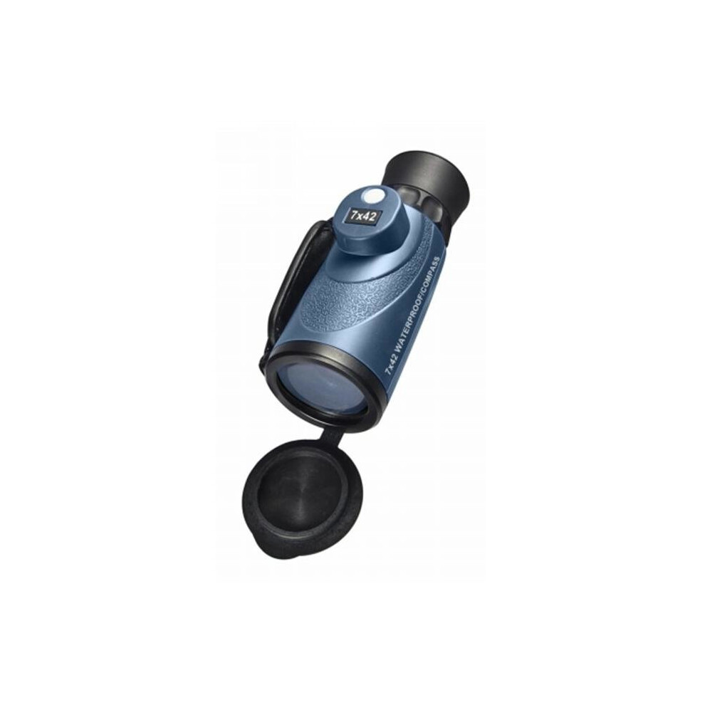 Barska Optics AA11442 7X42 WP Monocular- Deep Sea- w/Internal Rangefinder & Compass- FMC- Blue Lens