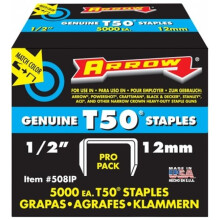 Arrow Fastener Co. .50in. T50 Staples  508IP