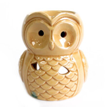 (Honey) Ceramic Owl Wax Melt Oil Burner Tealight Holder