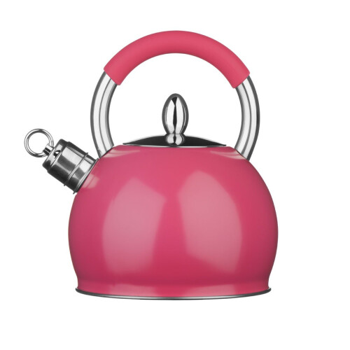 Premier Housewares Whistling Kettle, 2.4 Litre - Hot Pink