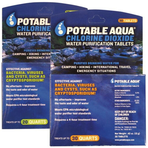 Potable Aqua 372472 Chlorine Dioxide Tablets - Pack of 30