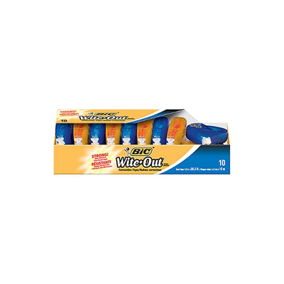 BIC Usa Inc BICWOTAP10 Bic Wite Out Ez Correct Correction Tape 10Pk