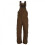 Berne Apparel B377BBS400 Medium Short Original Washed Insulated Bib Overall - Bark 1