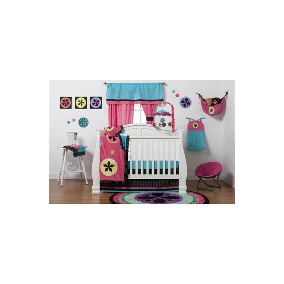 10-24103 Magical Michayla's 8 Piece Crib Bedding Set Black One Grace Place