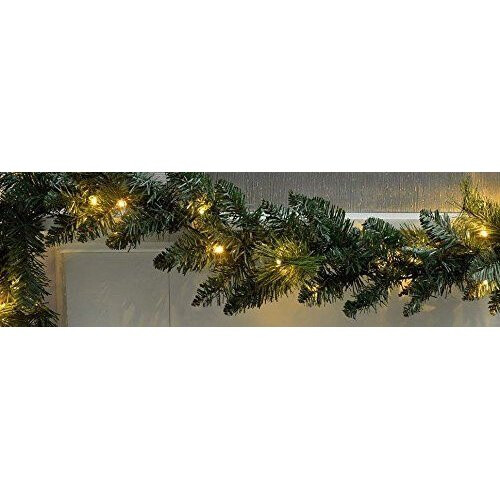 GEEZY GEEZY Pre-Lit Warm White Garland (270cm) 1