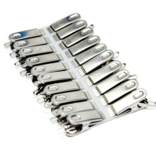 Vinsani Pack of 20 Stainless Steel Spring Loaded Metal Laundry Clothes Clip Pegs
