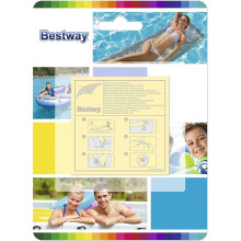Bestway [PACK of 10 - 6.5 x 6.5 cm] Heavy Duty Adhesive Clear Repair Patch for Inflatable Toys Pools Lilos
