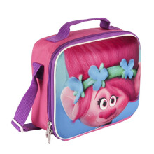 Children Kids Trolls Poppy 3D Effect Insulated Pink Lunch Bag