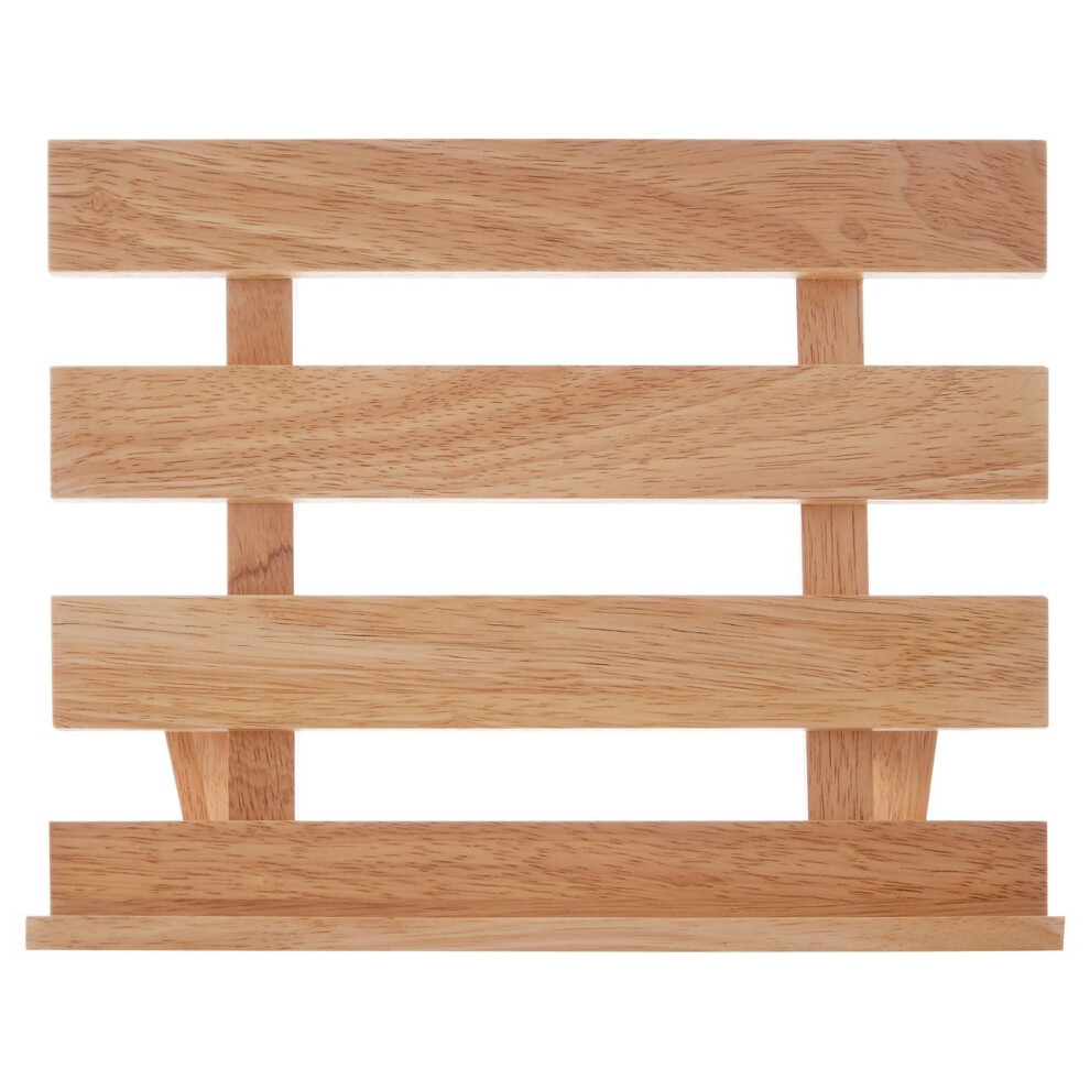 Natural Rubberwood Cookbook Stand