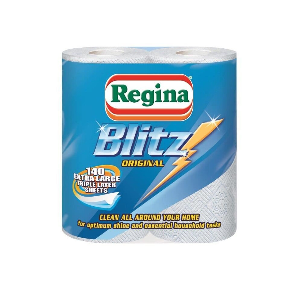 4 x Twin Packs Regina Blitz 3 Ply Kitchen Roll - 8 Kitchen Rolls Bundle