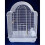 YML 1704WHT Shell Top Bird Cage in White 1