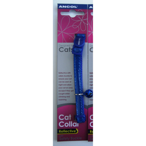 Ancol Ancol Blue Gloss reflective cat collar