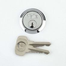(2 Keys) Yale B1109SC Replacement Cylinder Satin Chrome