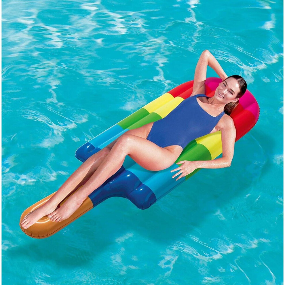 Bestway Inflatable Multicoloured Popsicle Swimming Pool Lounger Lilo Air Mattress Beach Toy Float