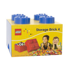Lego-behållare kloss fyra blå