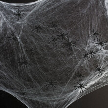 Vinsani Pack of 24 Spooky Black Plastic Spiders 5cm Halloween Party Novelty Decorations