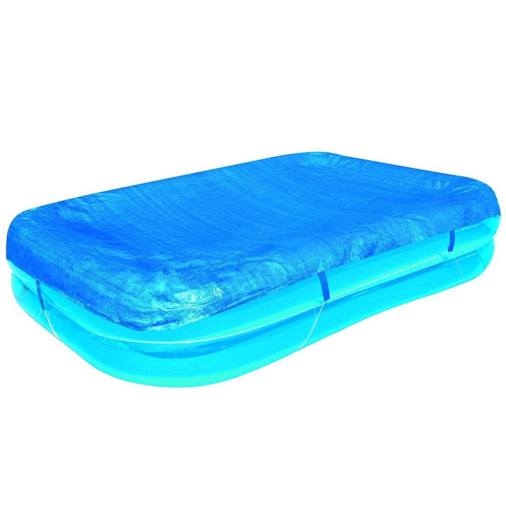 Bestway 110 x 72-Inch Pool Protector Cover for Above-Ground Pools - PE Material with Elastic Drain Holes to Prevent Water Accumulation