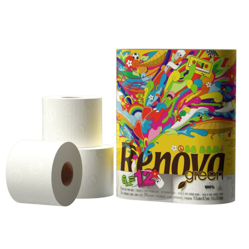 Renova Rollos De Cocina Renova Recycled, 2 Rollos Reciclados Envueltos