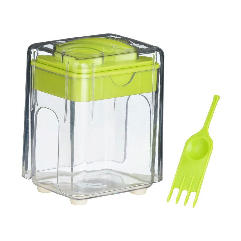 Potato Chipper Plastic- Clear/ Lime Green