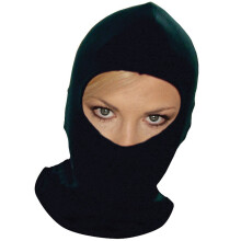 Black balaclava helmet inner liner synthetic silk motorcycle scooter