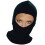 Black balaclava helmet inner liner synthetic silk motorcycle scooter 1
