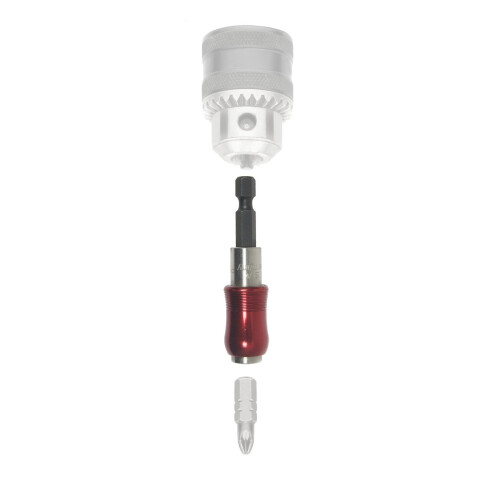 Connex COXT973211 Universal Magnet Holder with Quick-Change Chuck, Silver/Grey/Red, 1/4-Inch 2
