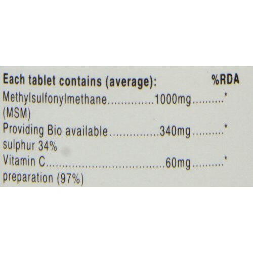 HealthAid MSM 1000mg - 180 Vegetarian Tablets 1