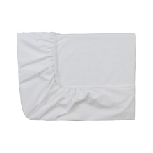 Essix Home Collection Fitted Sheet, Percale 80 Thread Count, white, 140 x 200 cm
