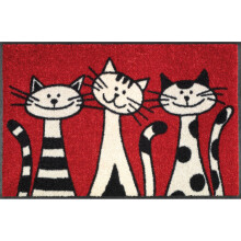 wash+dry 030812 Door Mat 50 x 75 cm with Three Cats Motif