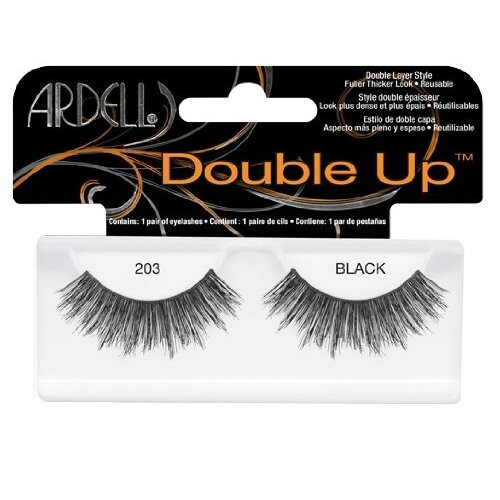 Ardell Ardell - False Eyelashes Double Up #203, Nero riutilizzabili (4-Pack)