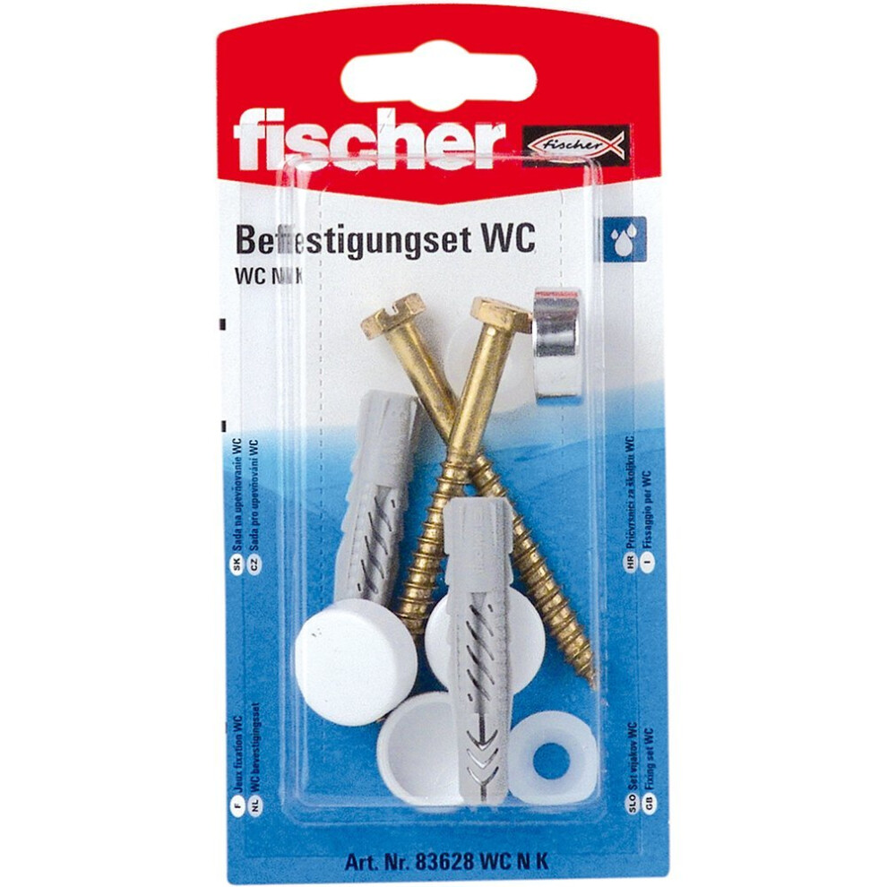 Fischer 83628 WC N K Fixing Set - Multi-Colour (2-Piece)