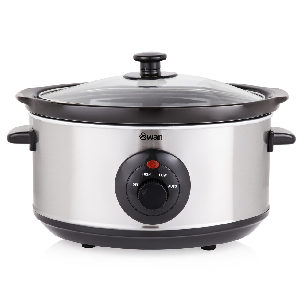 Swan Stainless Steel Slow Cooker - 3.5L