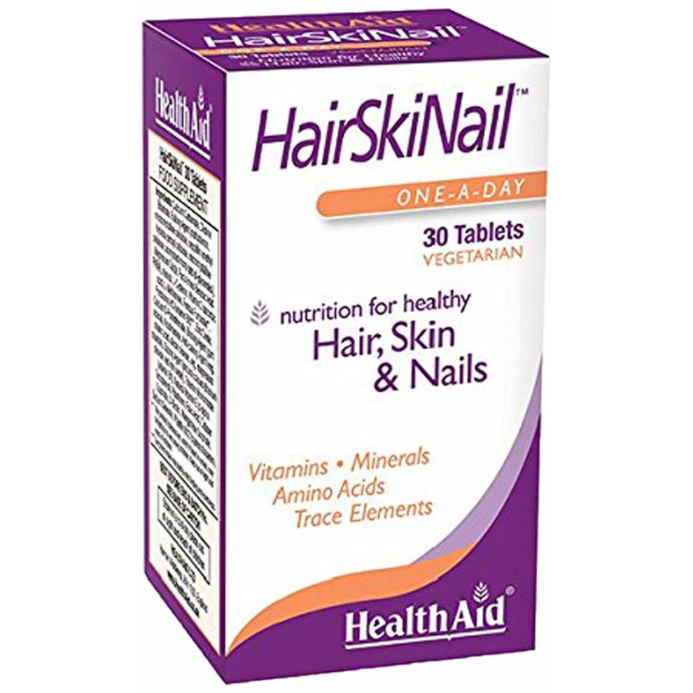 HealthAid Hair, Skin & Nail Formula - 30 Vegetarian Tablets