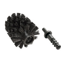 Wenko 15080100 Toilet Brush Head with Adapter Plastic Black Ø 8.5 cm