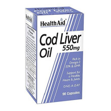 HealthAid Cod Liver Oil 550mg - 90 Capsules