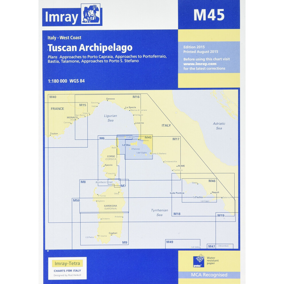 Imray,Laurie,Norie-&-Wilson-Ltd Imray Chart M45: Tuscan Archipelago