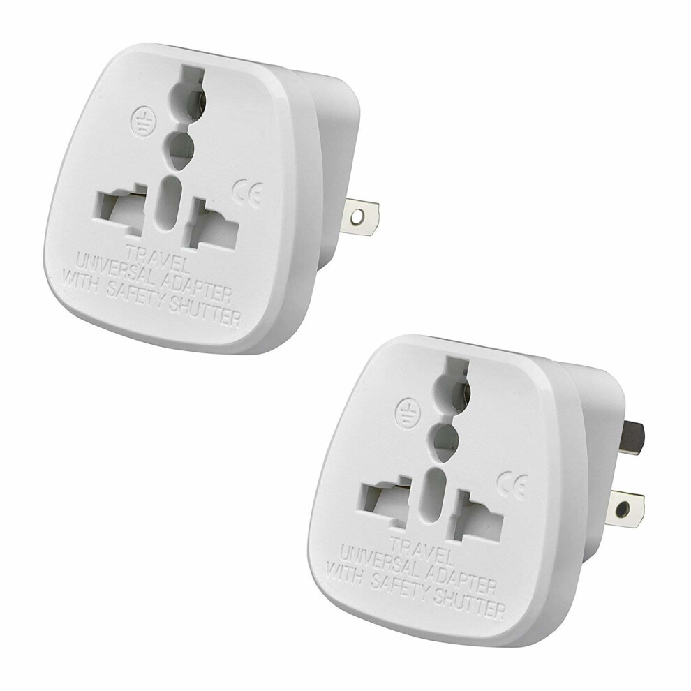 TEC UK - UK to Australia Power Adaptor,UK to China Plug for visitors from UK to Australia, China and New Zealand (Pack of 2)