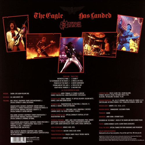 Saxon 'The Eagle Has Landed' LP Black Red Splatter Vinyl 1