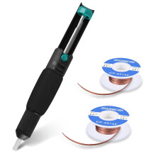 TABIGER Desoldering Pump Solder Wick, Solder Remover Tool 3-in-1 Kit Included 1pc Solder Sucker Pump and 2pcs Desoldering Wick Solder Braid Wire...