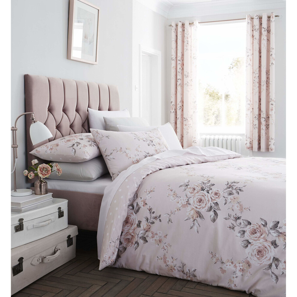 Catherine Lansfield Canterbury Easy Care King Duvet Set Blush