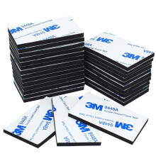 Double Sided Sticky Foam Pads Adhesive Tape, 40 Pieces Black Foam Tape Strong Pad Mounting Adhesive, 50x30mm